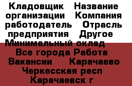 Кладовщик › Название организации ­ Компания-работодатель › Отрасль предприятия ­ Другое › Минимальный оклад ­ 1 - Все города Работа » Вакансии   . Карачаево-Черкесская респ.,Карачаевск г.